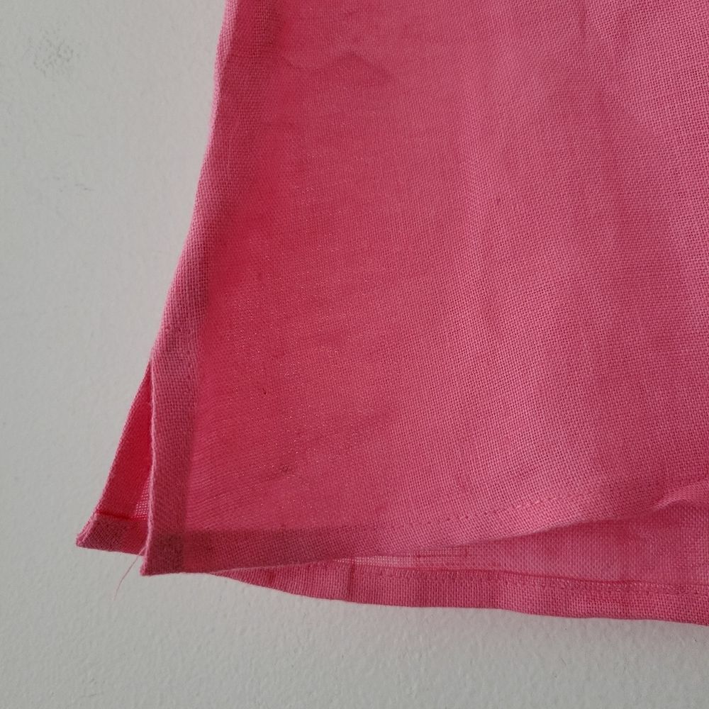 Talbots Petites 100% Irish Linen Pink Sleeveless Blouse 6 - Picture 6 of 7